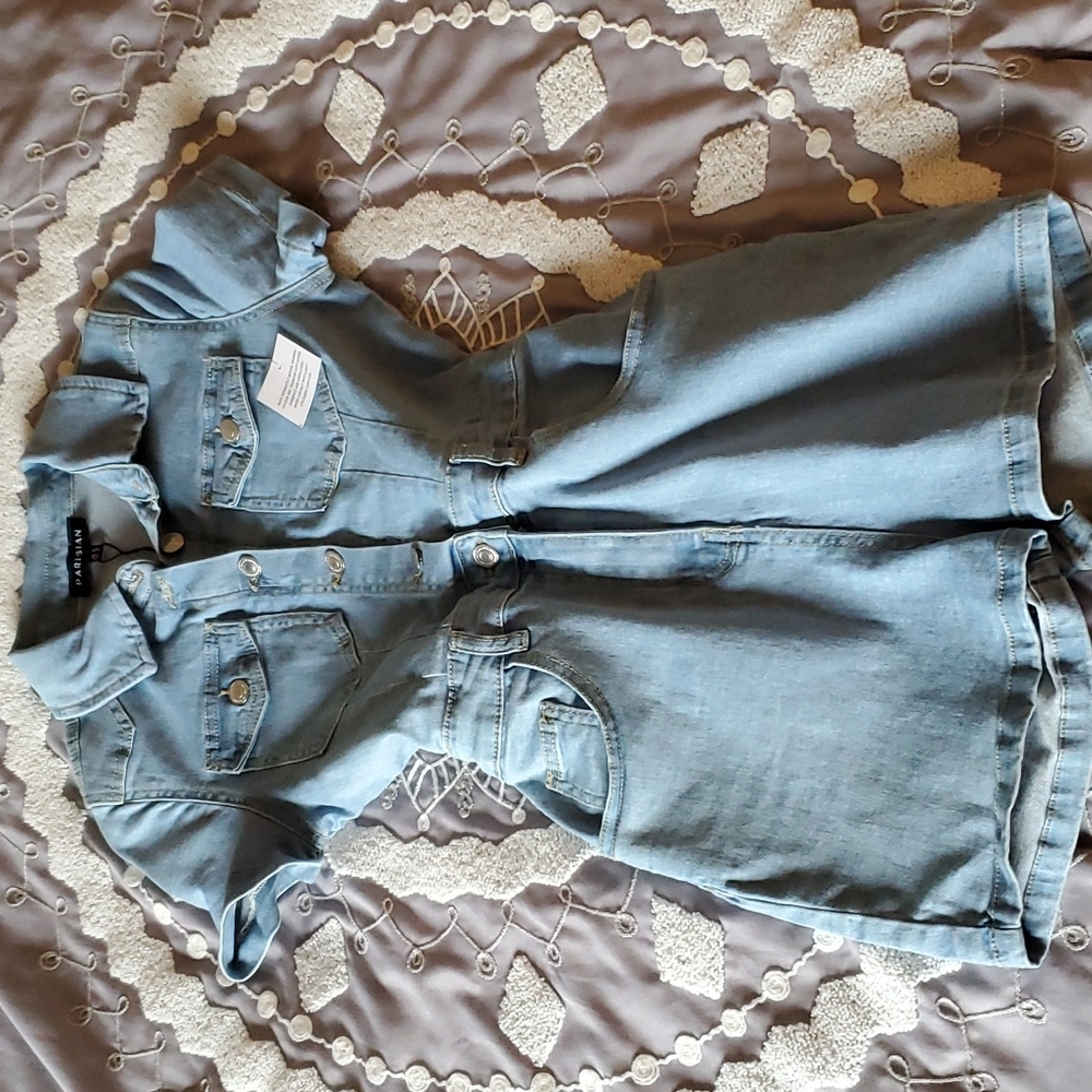 NWT Light Denim Romper